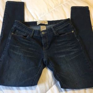 Dark wash skinny jeans